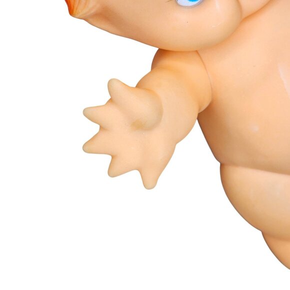 VTG Kewpie Rubber Doll 9" Jointed Squeak Toy Kitschy Baby Doll Molded Hair - Picture 11 of 15